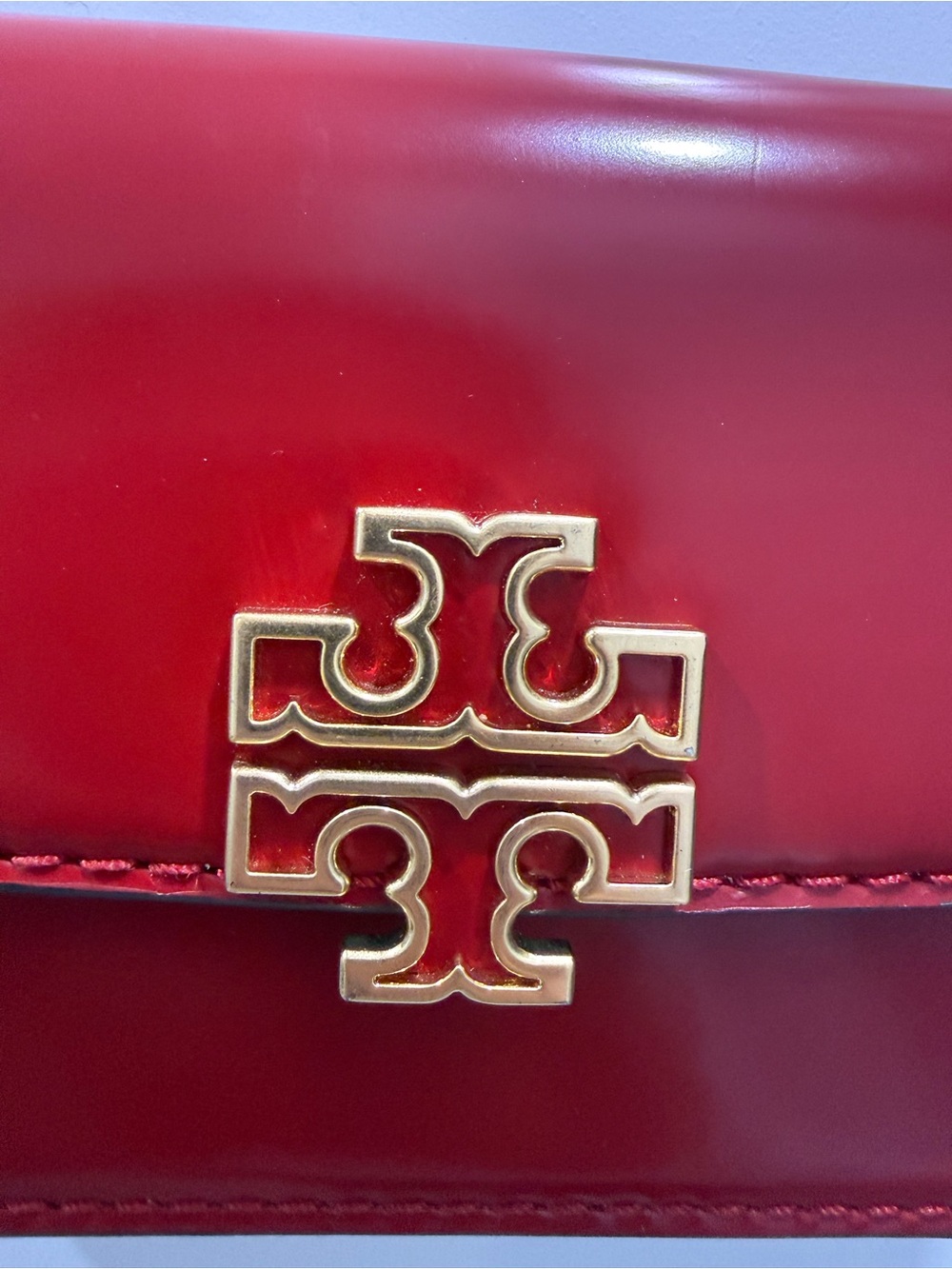 Tory Burch Red Leather Chain Crossbody & Wristlet - Picture 3 of 8